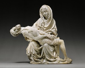 “Pietà (Vesperbild)” 1400, Bohemian, kalker, 38.1x39.1x14 cm., Museum of Metropolitan, Newyork, ABD  